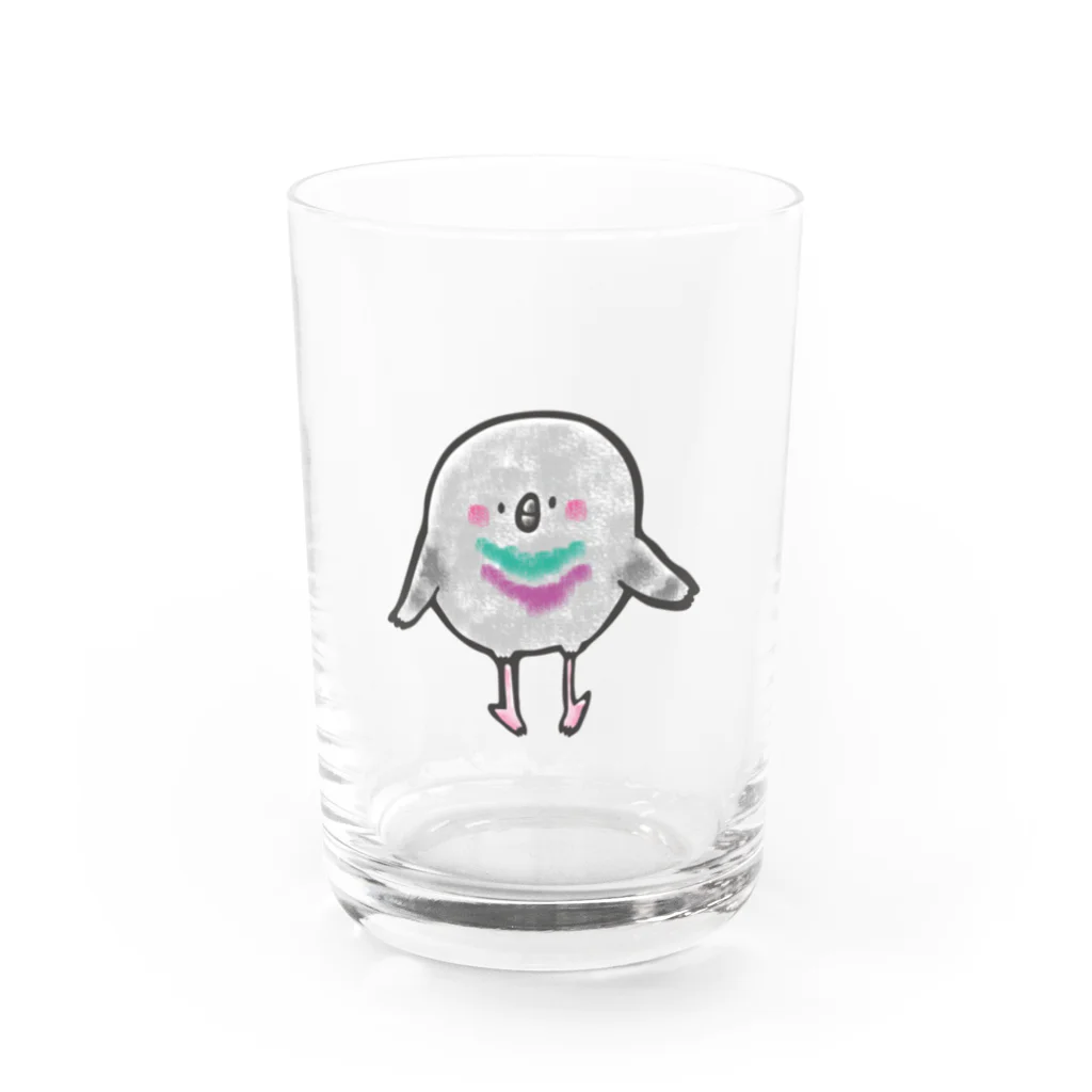 はむたぬぅのハトのぽっぽさん Water Glass :front