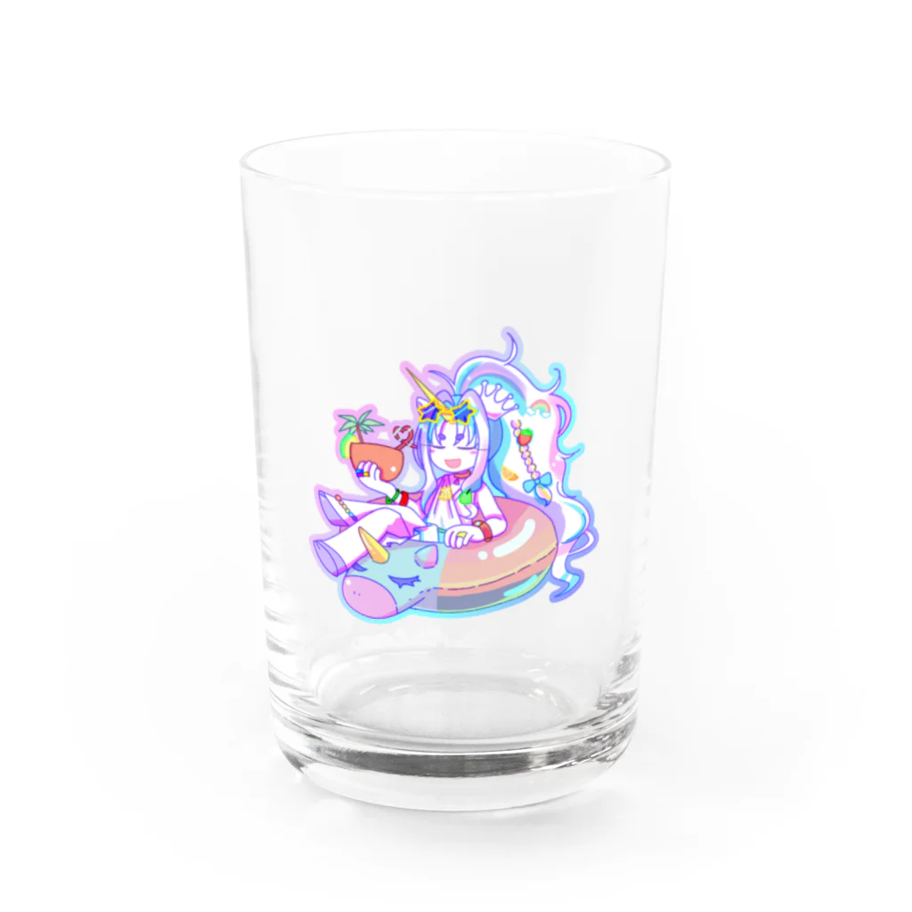 ドドメ汁のうかれポンチのユニコーン Water Glass :front