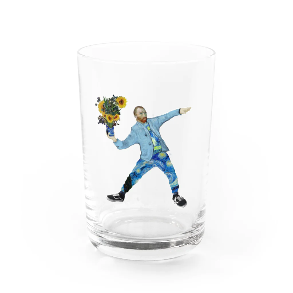 PSYCHEDELIC ART Y&Aのヴァンゴッホ？ Water Glass :front