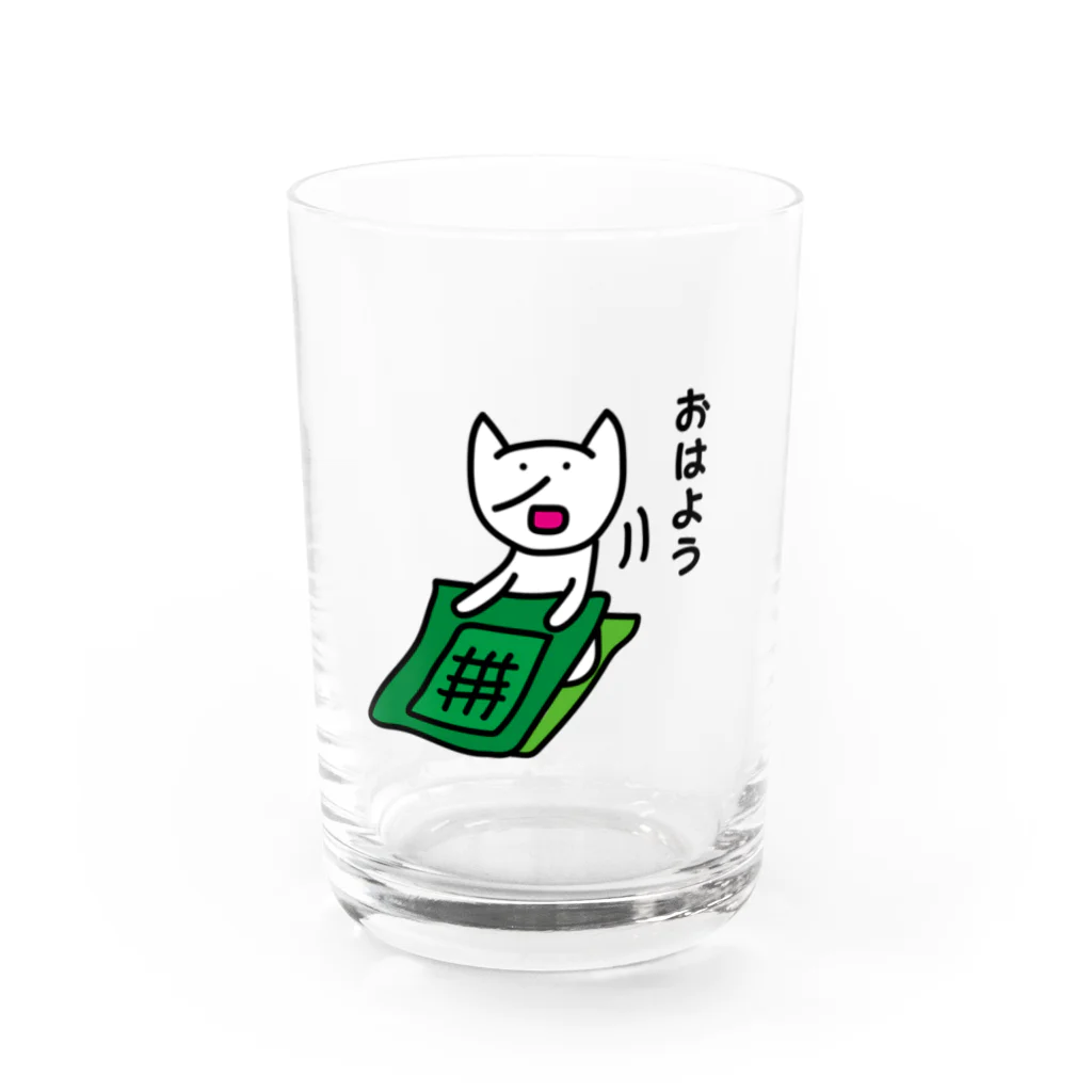 金曜日のまつなしグッズショップのおはよう Water Glass :front