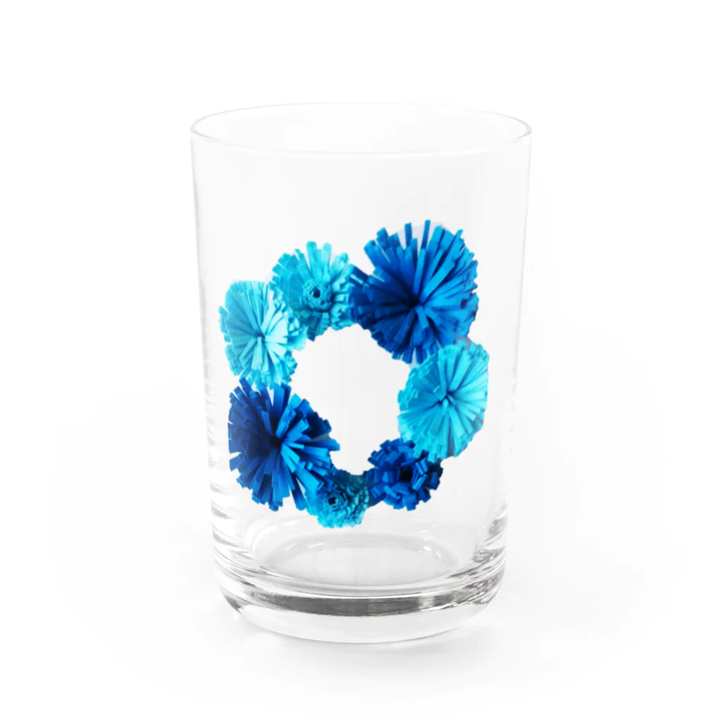 つづみこの青い花 Water Glass :front