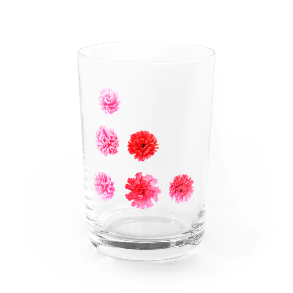 つづみこの赤い花 Water Glass :front