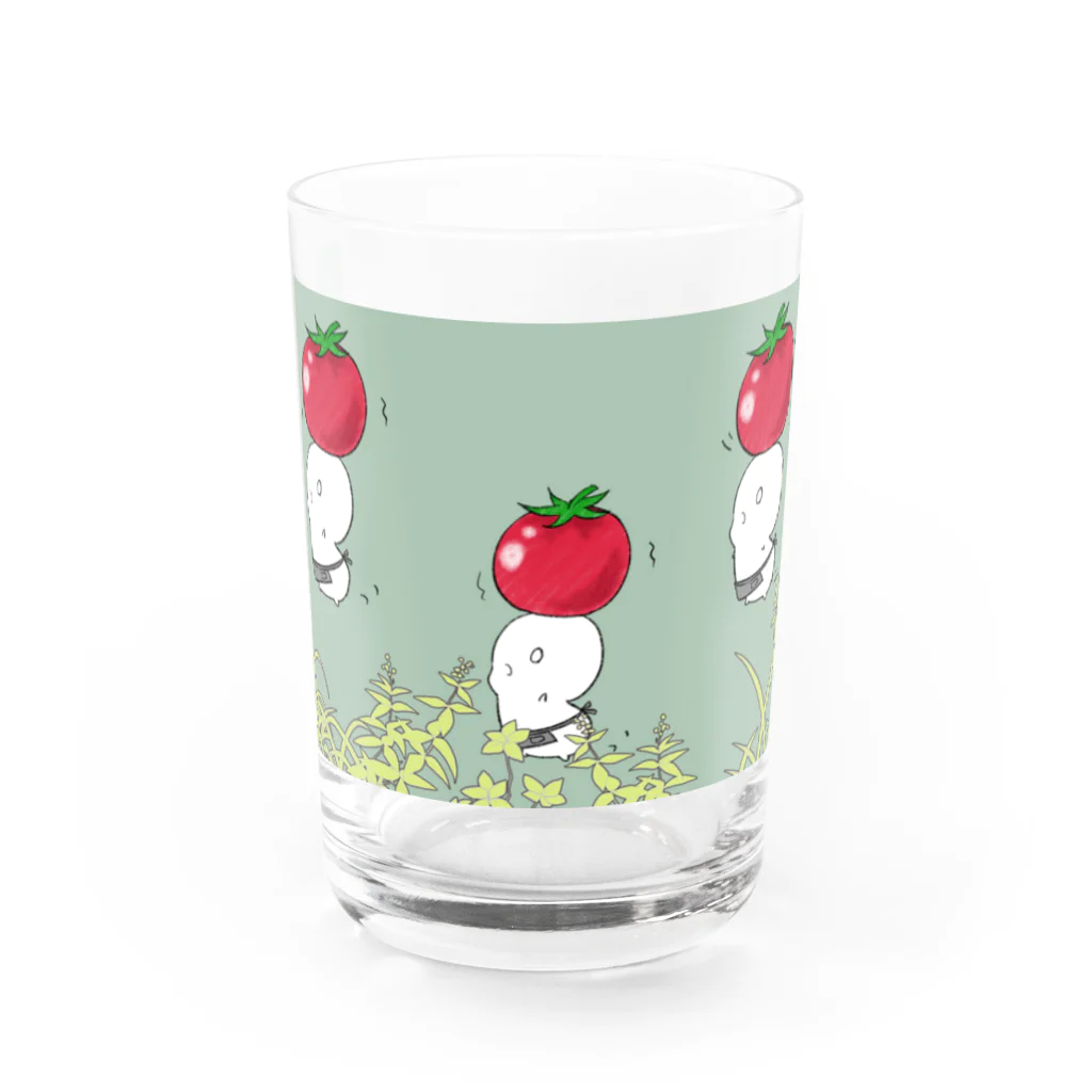 煤音小紋ちのトマトと Water Glass :front