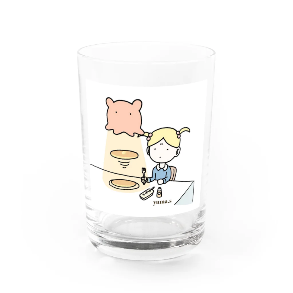 ベガのひつじのメンダコlovesパンケーキ Water Glass :front