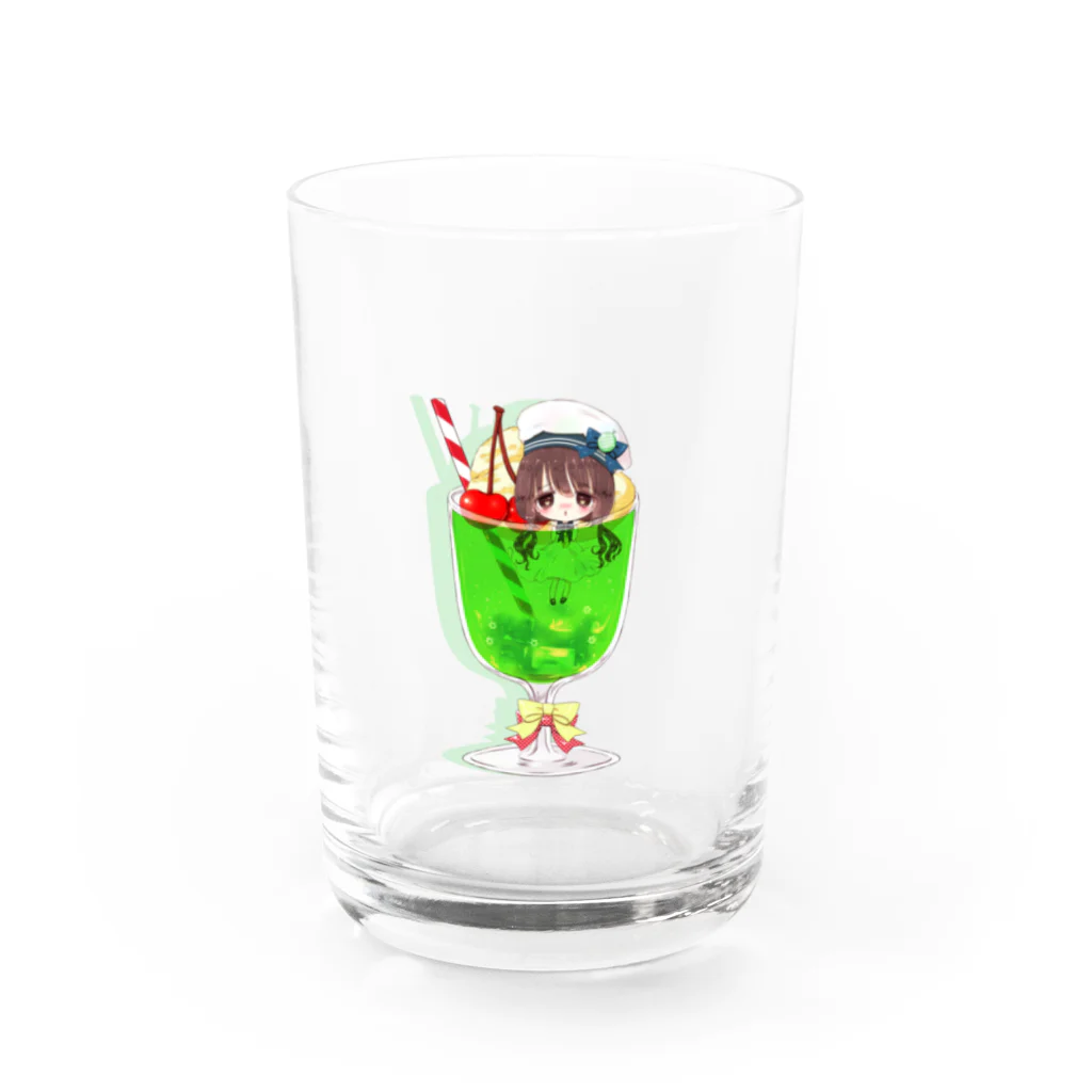 椎名めろん[melomelon]のメロンソーダ Water Glass :front