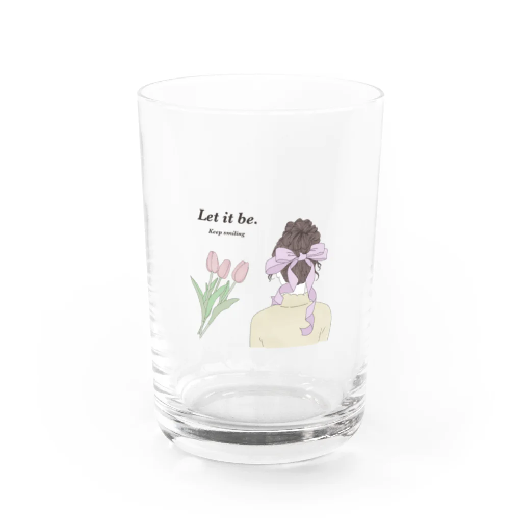 chia chia のChia girl  Water Glass :front