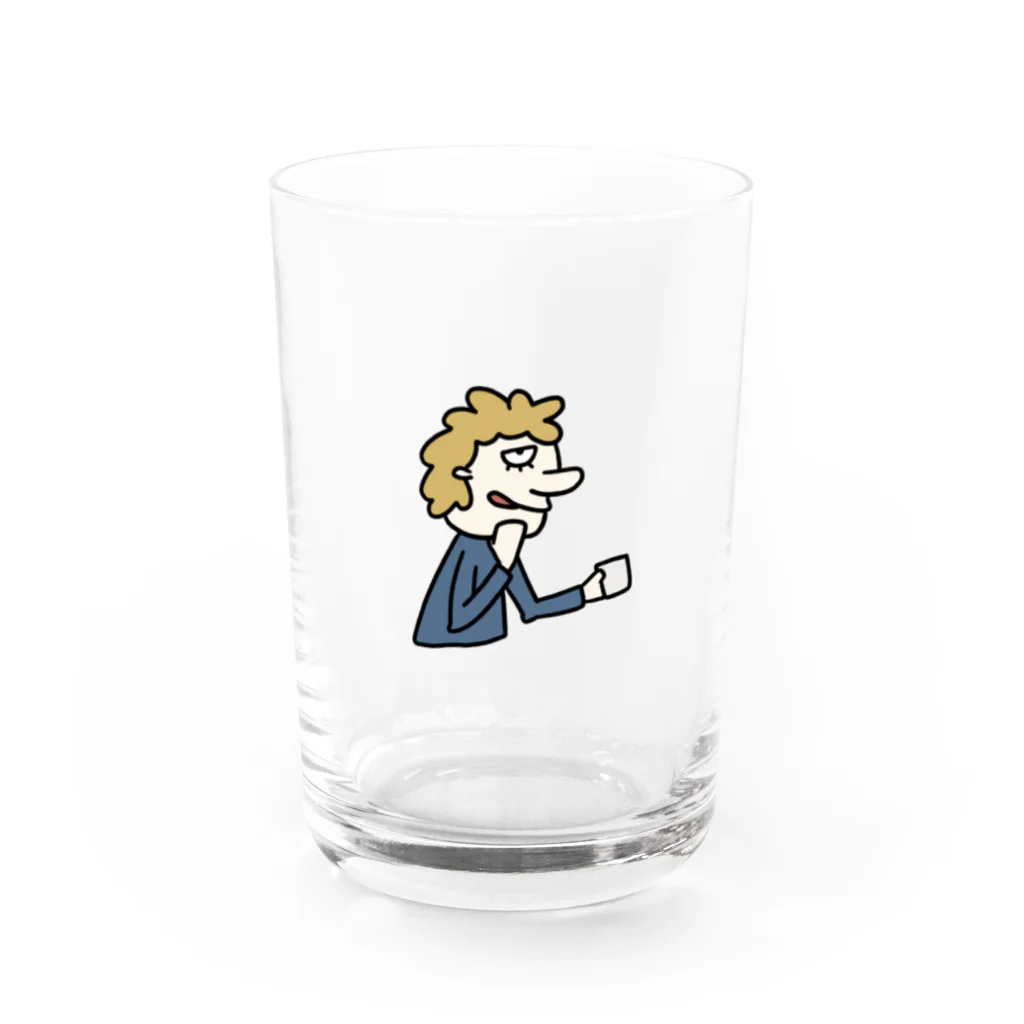 やはもんのdrunk boy Water Glass :front