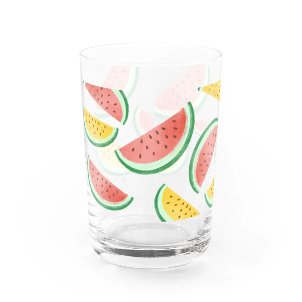 MELT  SHOPのスイカと夏の大三角形 Water Glass :front