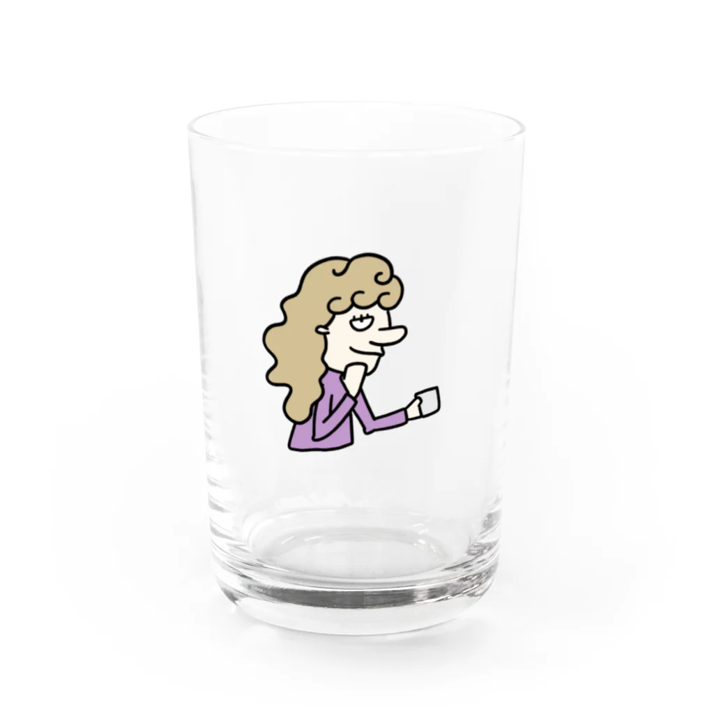 やはもんのdrunk  girl Water Glass :front