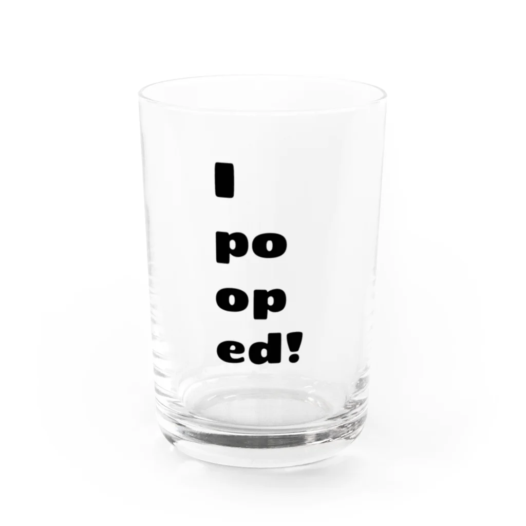 下品なうんちのうんちでたよ！I pooped! Water Glass :front