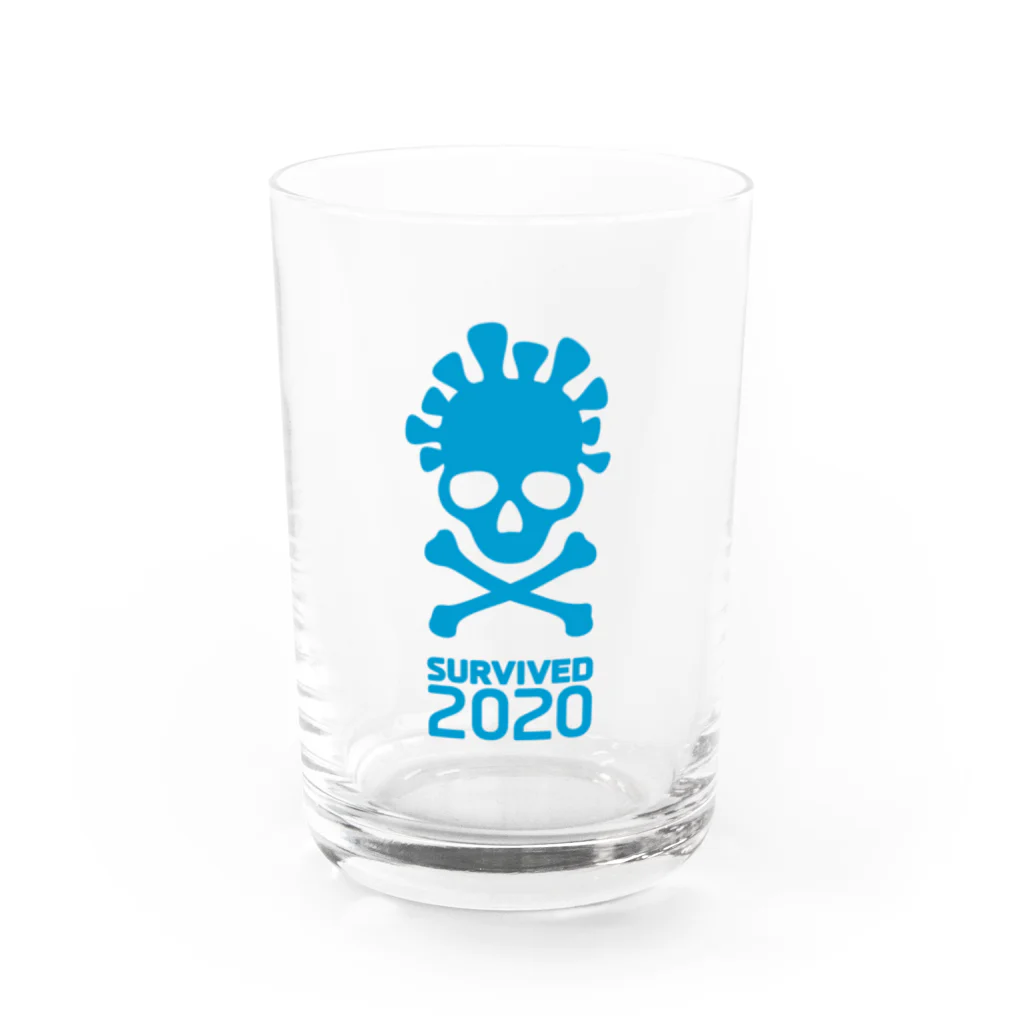 NOBODY754のSurvived 2020 (Blue) Water Glass :front