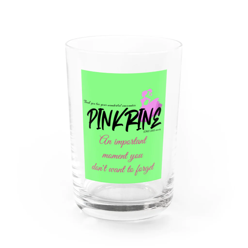 【Pink Rine】の【Pink Rine】オリジナル (green) Water Glass :front