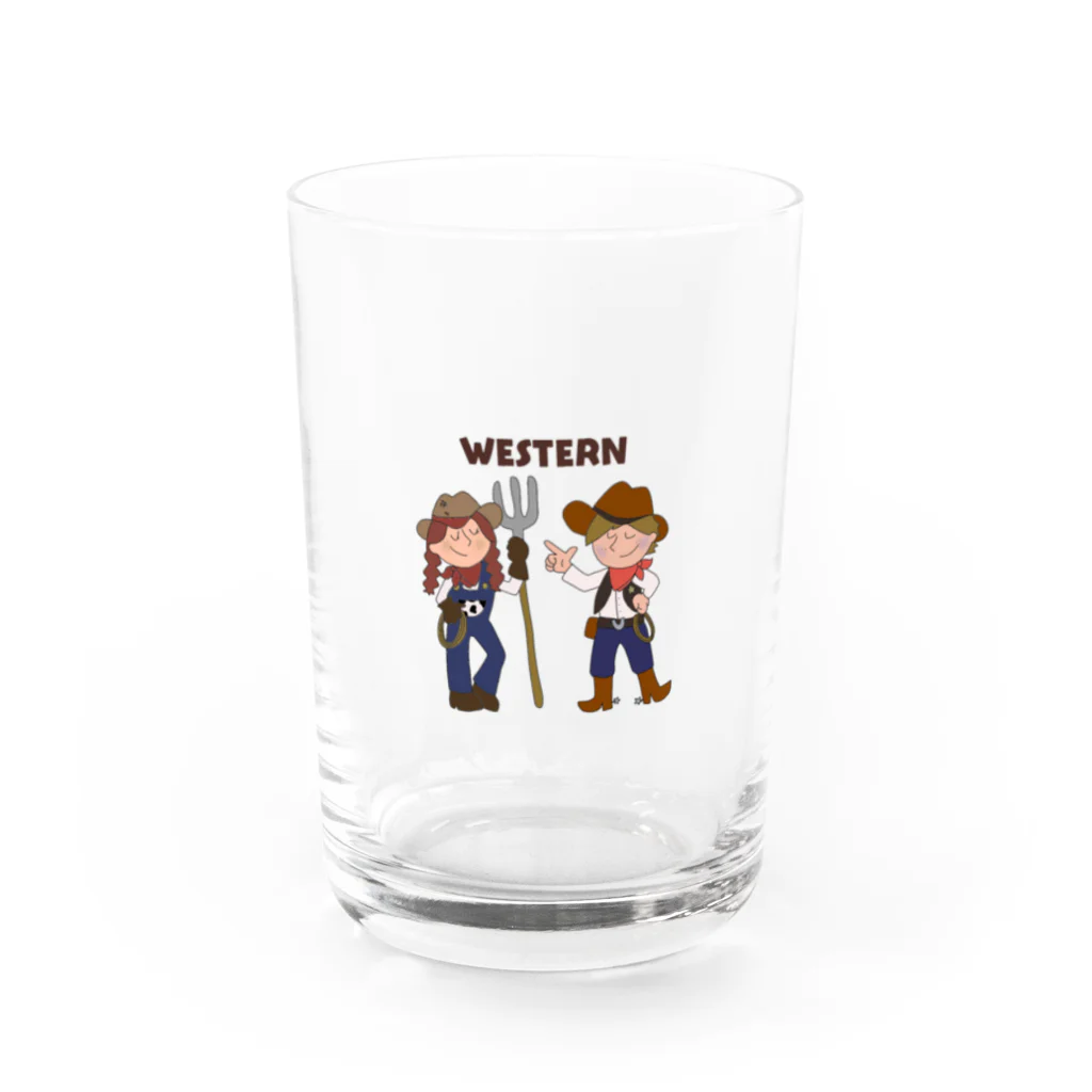 I<○αlα🐨のwestern brothers☆ Water Glass :front