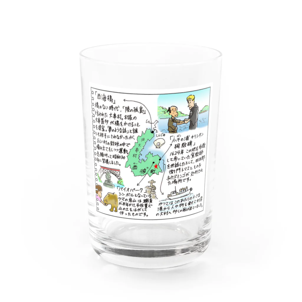 江島　達也の僕の子ども絵日記　～　長崎の四季　西彼町 Water Glass :front