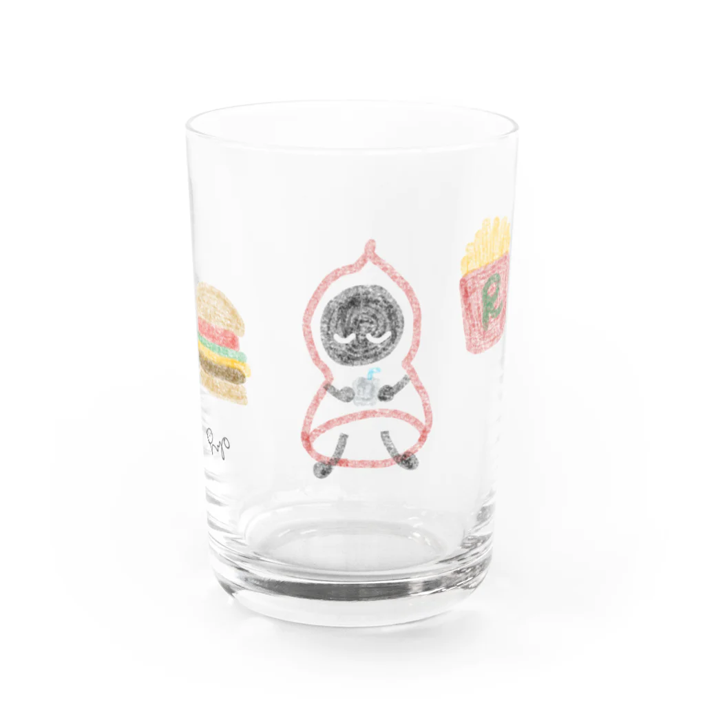 くっつきたがりの満腹 Water Glass :front