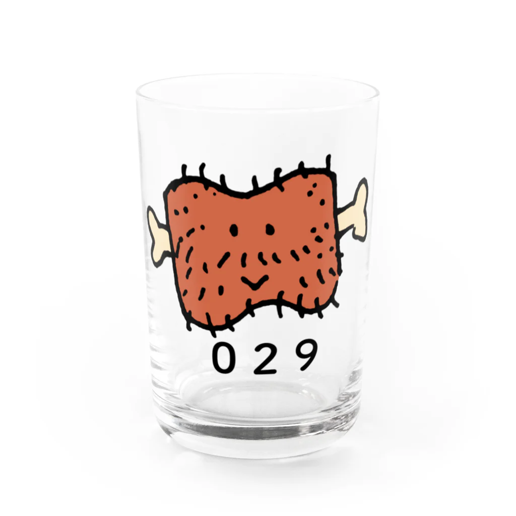 segasworksの笑顔のお肉（ヒッピー） Water Glass :front