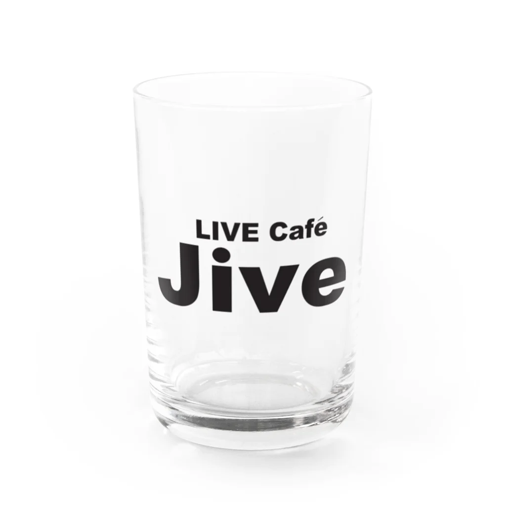 ライブカフェジャイブのベーシック　黒ロゴ Water Glass :front