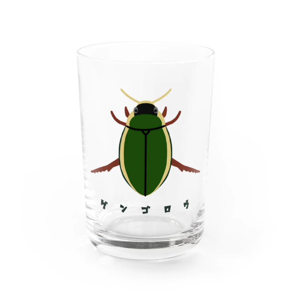 さちこの生物雑貨のゲンゴロウ Water Glass :front