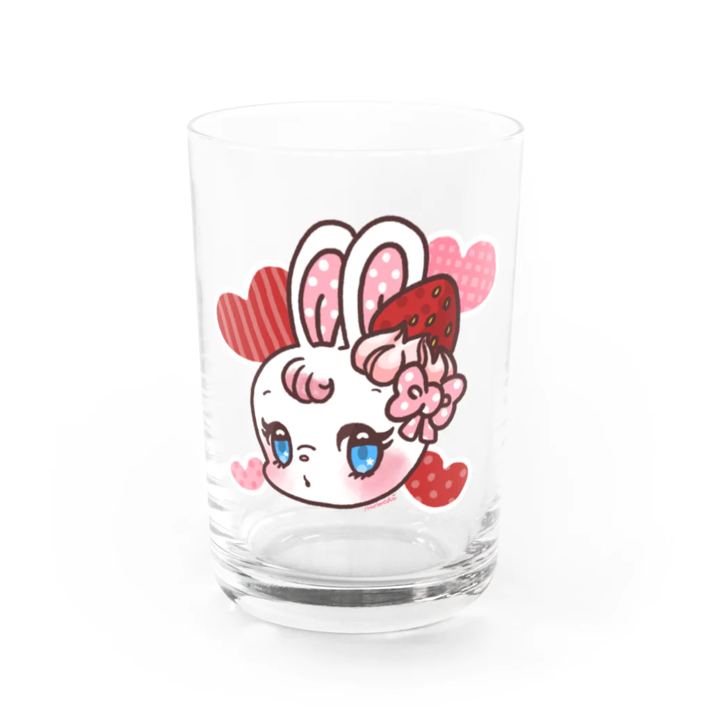 アジサイの織のおすましBunny いちご味 Water Glass :front