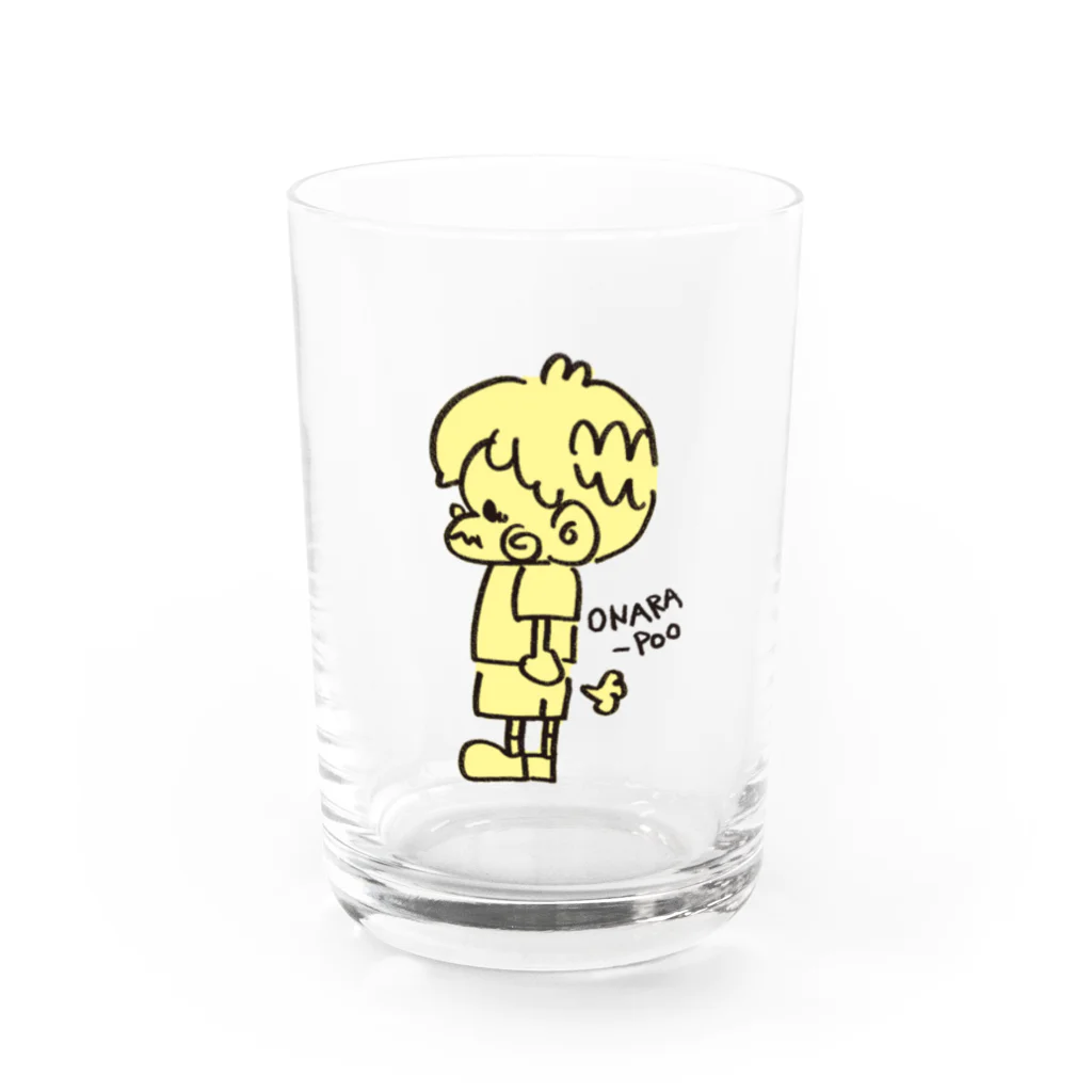 🍮PUDDING🍒プリン🍮のぼくくん ONARA-POO Water Glass :front