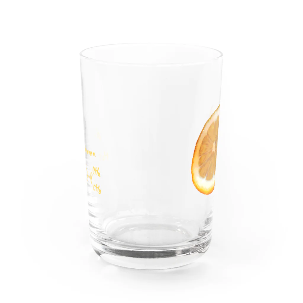 そらまめの何でもレモン入りになる Water Glass :front