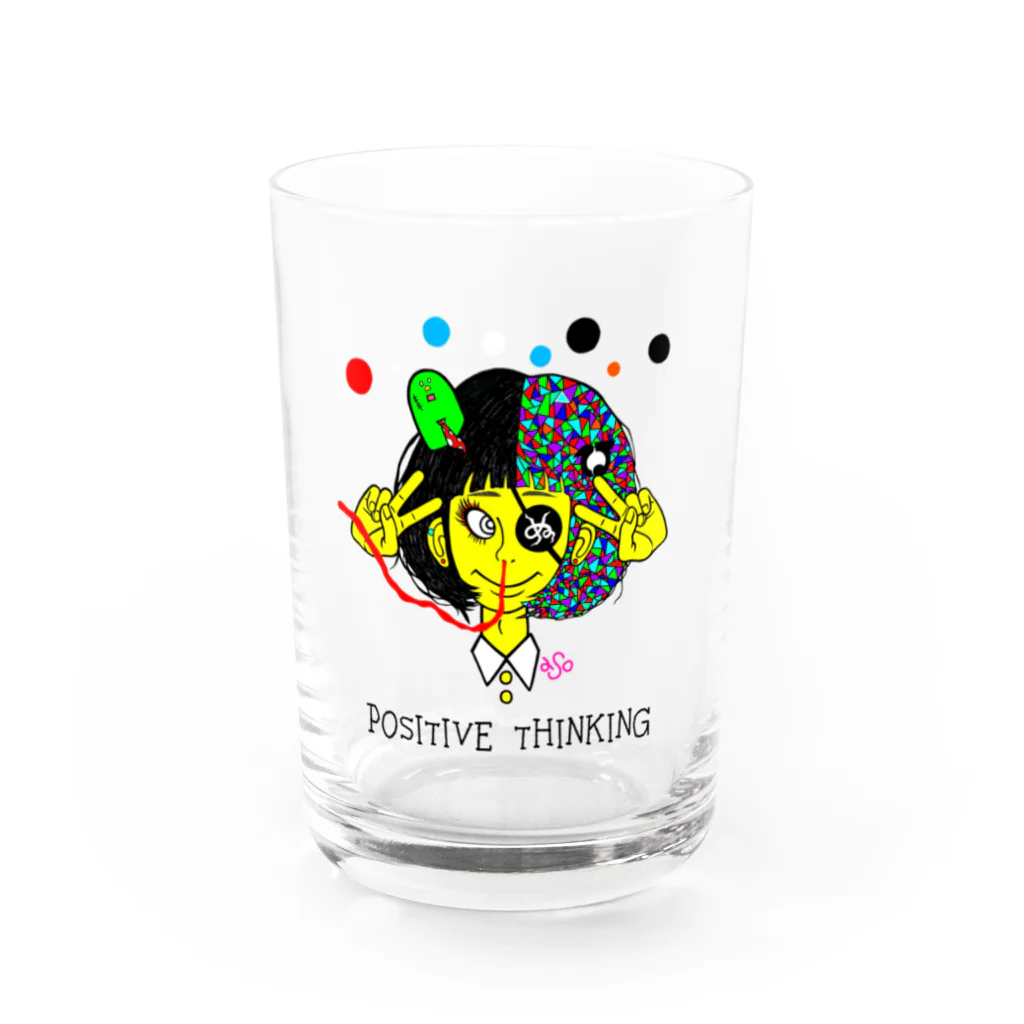 アソマサヤの鼻血ぬガール Water Glass :front