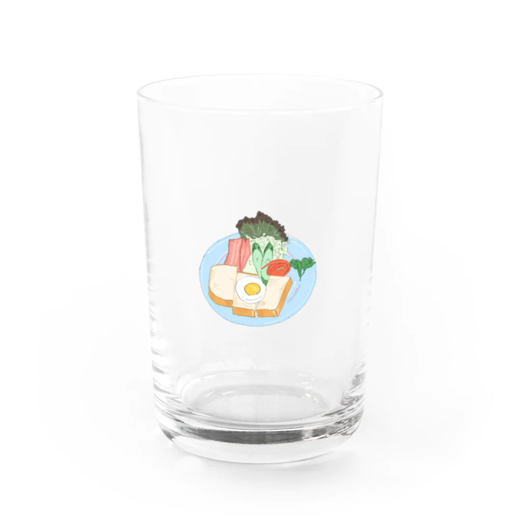 山田オートミールのモーニング Water Glass :front