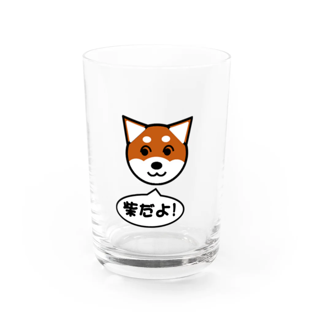 マッチポイントの柴だよ！ Water Glass :front