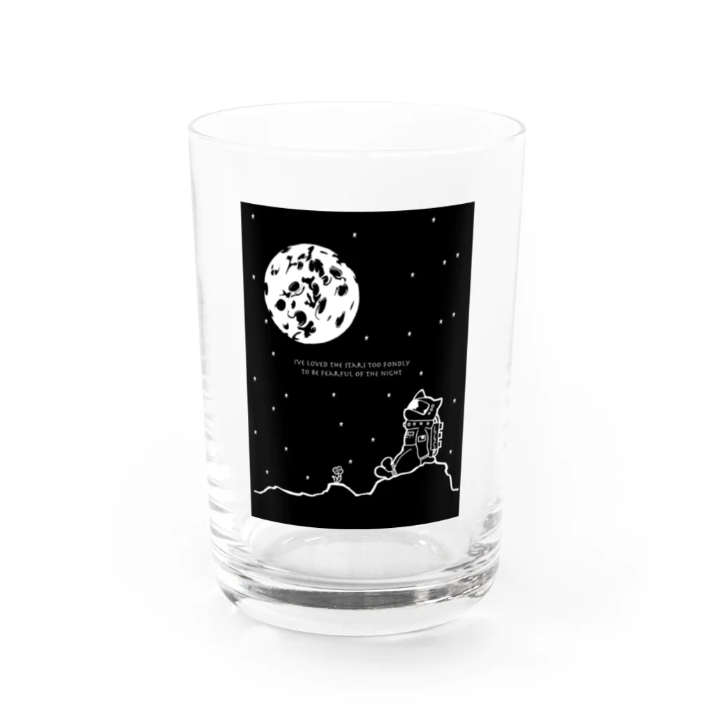 art_Akira_NandAの宇宙猫(ソラネコ) Water Glass :front