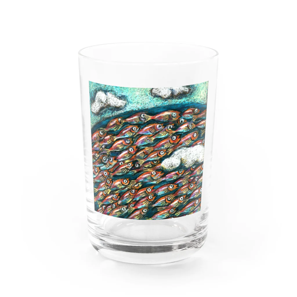 なまらやのスクガラスの海 Water Glass :front