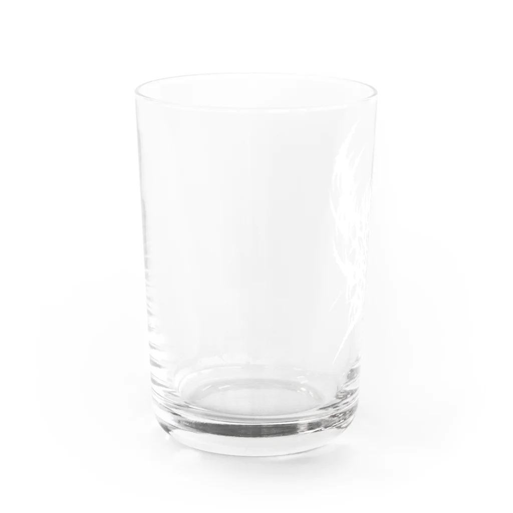 DieodeDesign2022の疫病退散ブルータルロゴ_グラス Water Glass :front