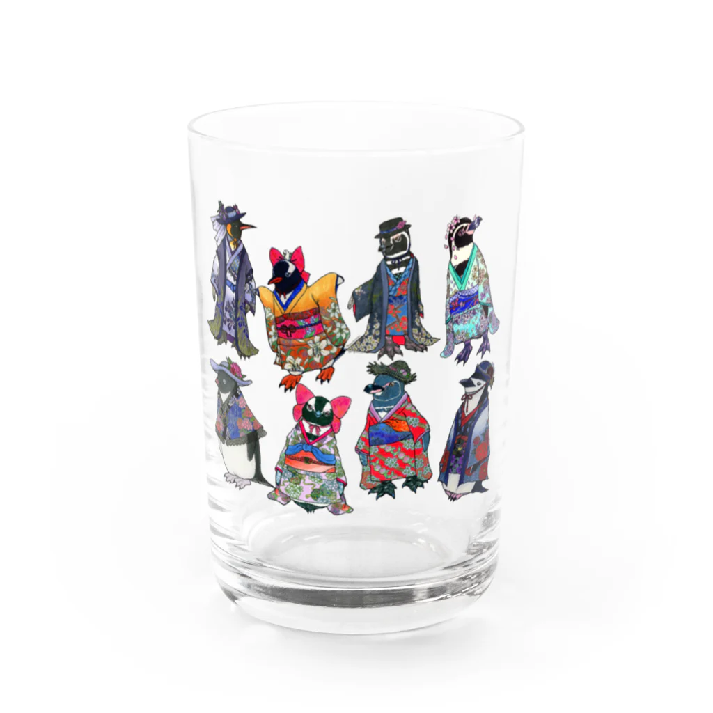 ヤママユ(ヤママユ・ペンギイナ)のKimono Penguins Water Glass :front