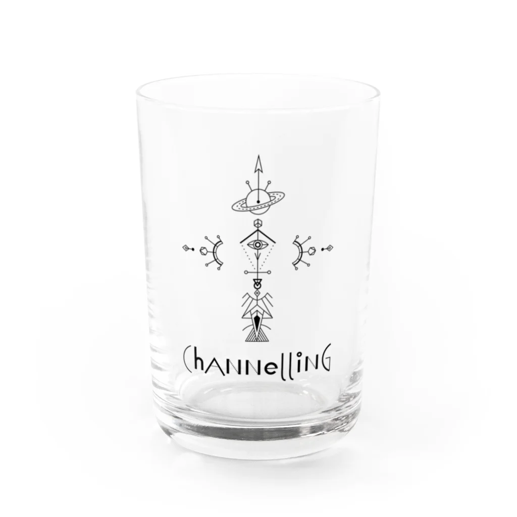 SANKAKU DESIGN STOREの宇宙からの交信。CHANNELING.A 黒 Water Glass :front