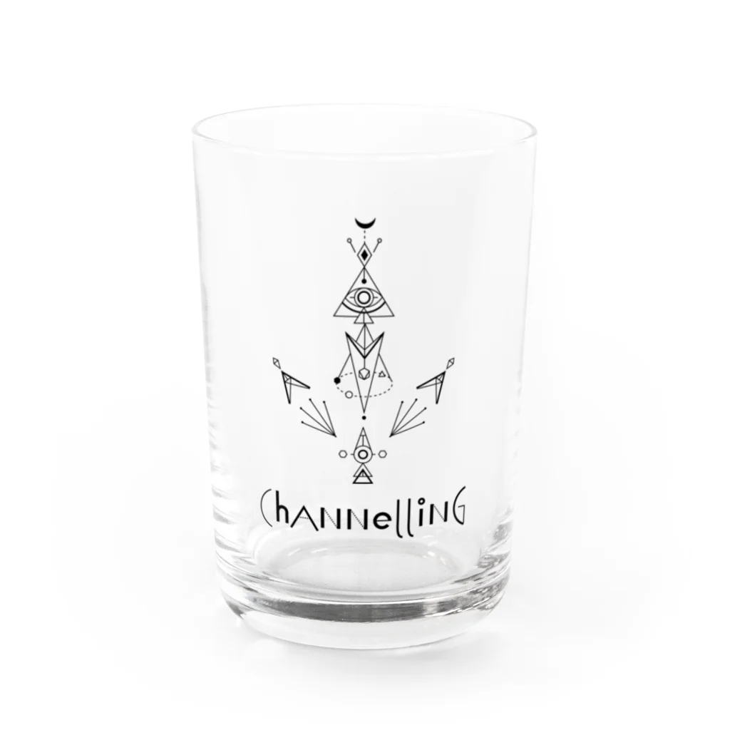 SANKAKU DESIGN STOREの宇宙からの交信。CHANNELING.B 黒 Water Glass :front