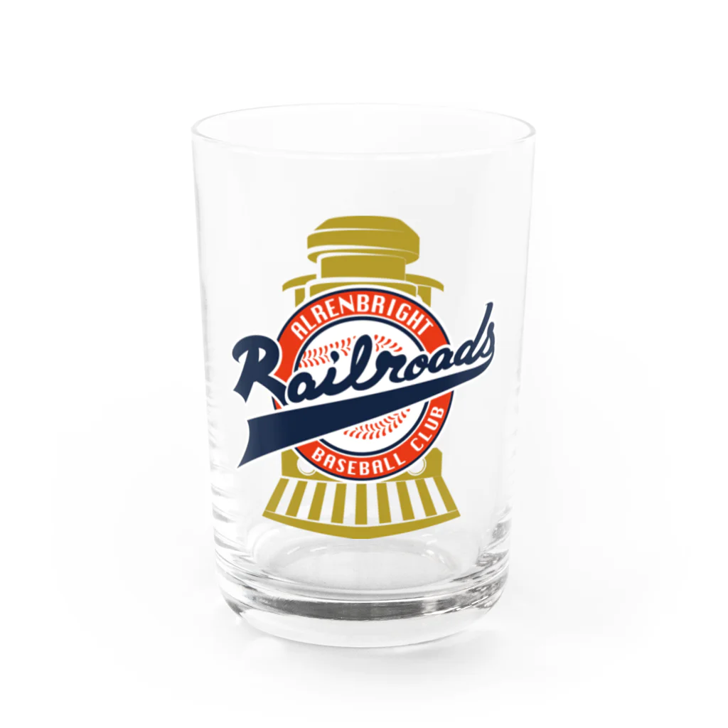 PoooompadoooourのRailroadsロゴ Water Glass :front