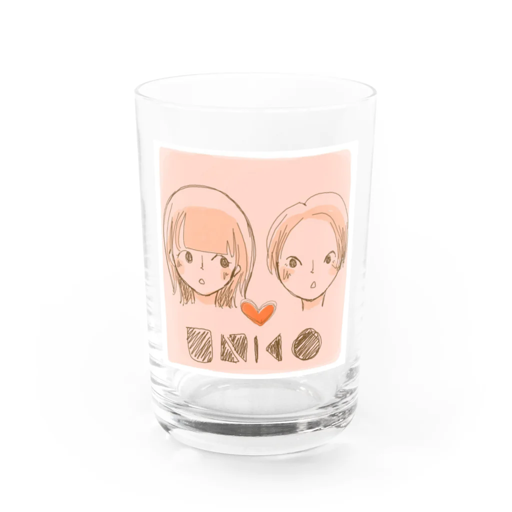 まつおかのunkocouple2 Water Glass :front