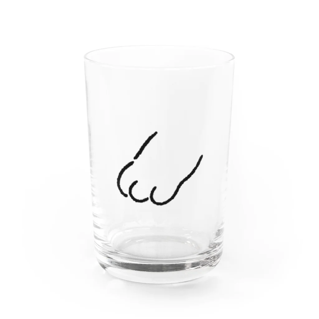 みずかわひろみの猫の手も借りたい Water Glass :front