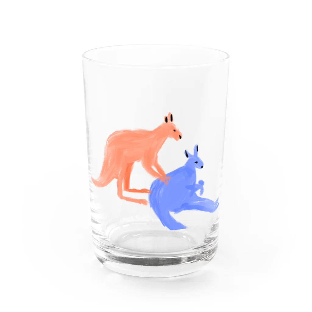 ぐるぐるまぐるのカンガルーさん Water Glass :front