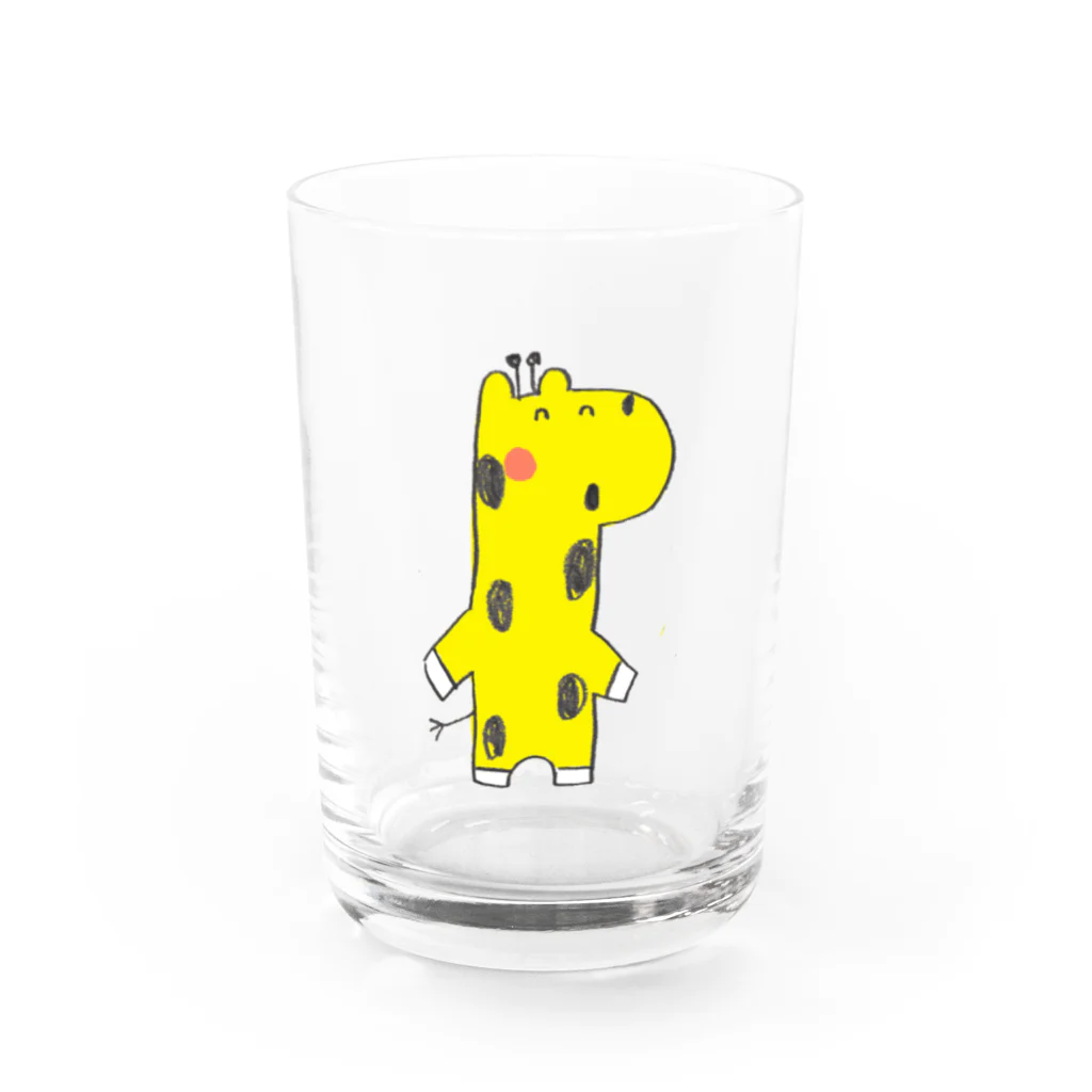 ゴキゲンサンショップのきりんさん Water Glass :front