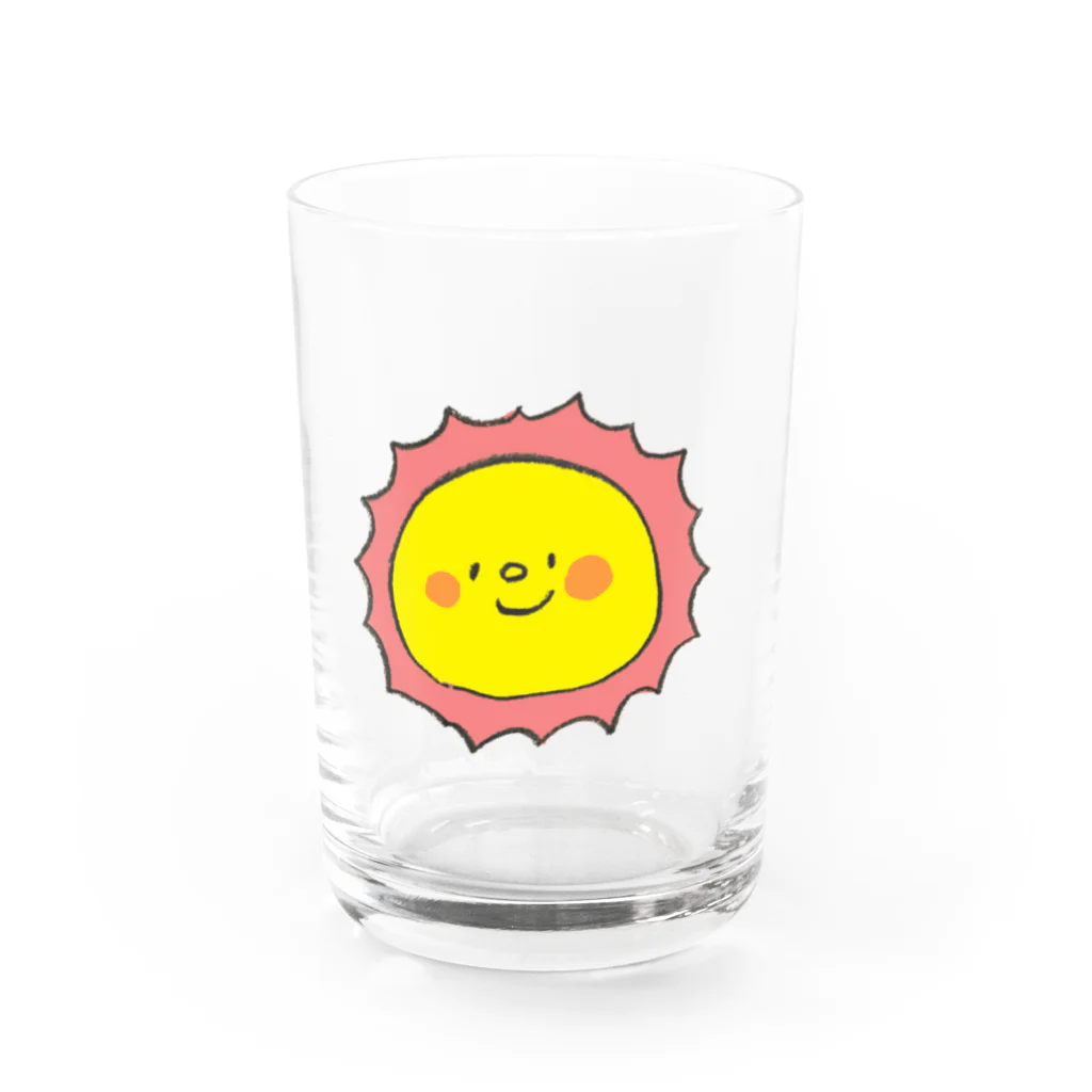 ゴキゲンサンショップのおひさま Water Glass :front