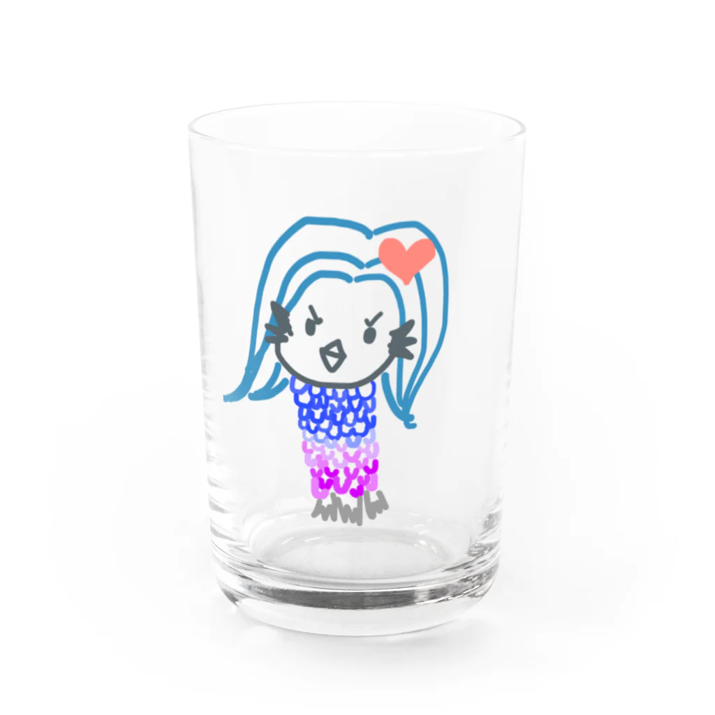 ちえのアマビエちゃん疫病退散 Water Glass :front