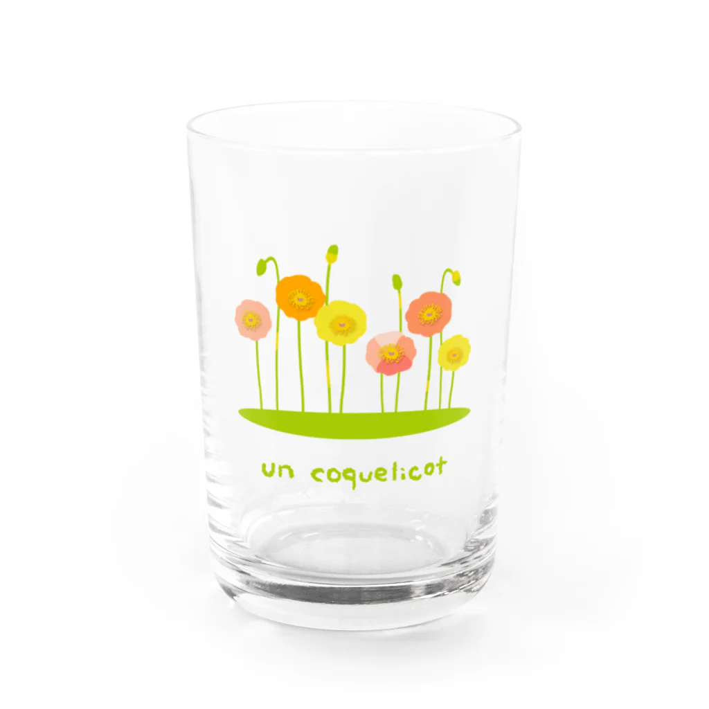 ypocketのポピー畑 Water Glass :front