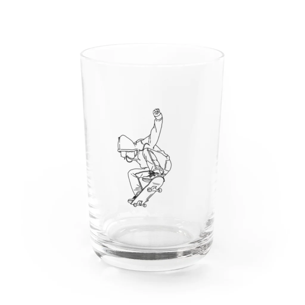 kuommmのスケートボーダー Water Glass :front