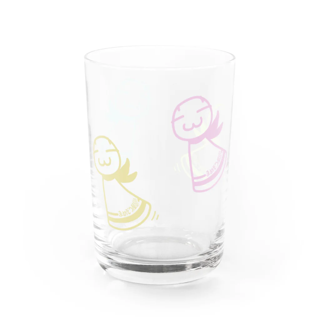 まめぞう屋のふわふわまめてる's Water Glass :front