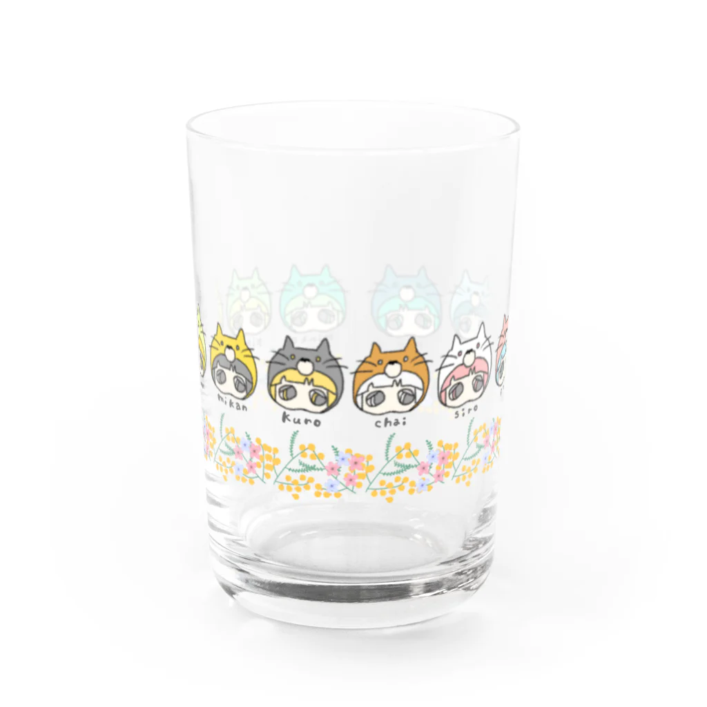 たゆたるのぬこ Water Glass :front