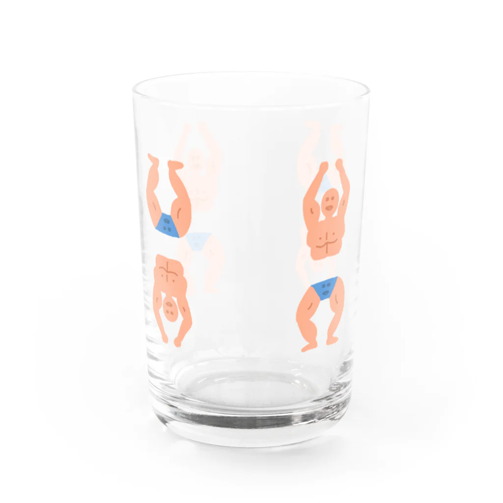 doppyの筋肉はつよいマン Water Glass :front