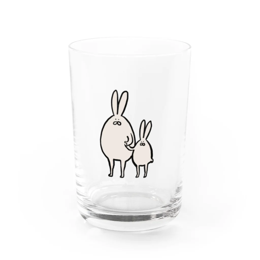 うさぎ本舗の透けないうさぎたち Water Glass :front