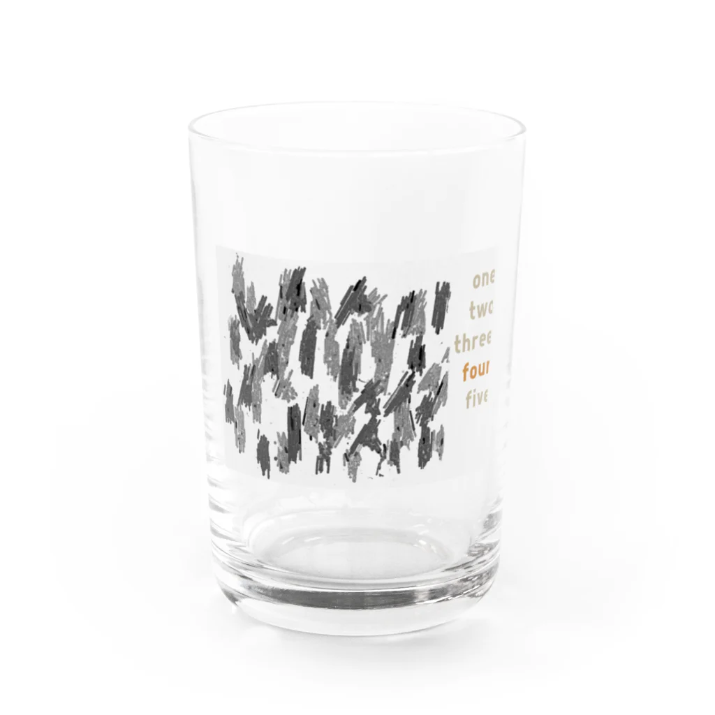 PUK11 fac.のnumber x leopard series Water Glass :front