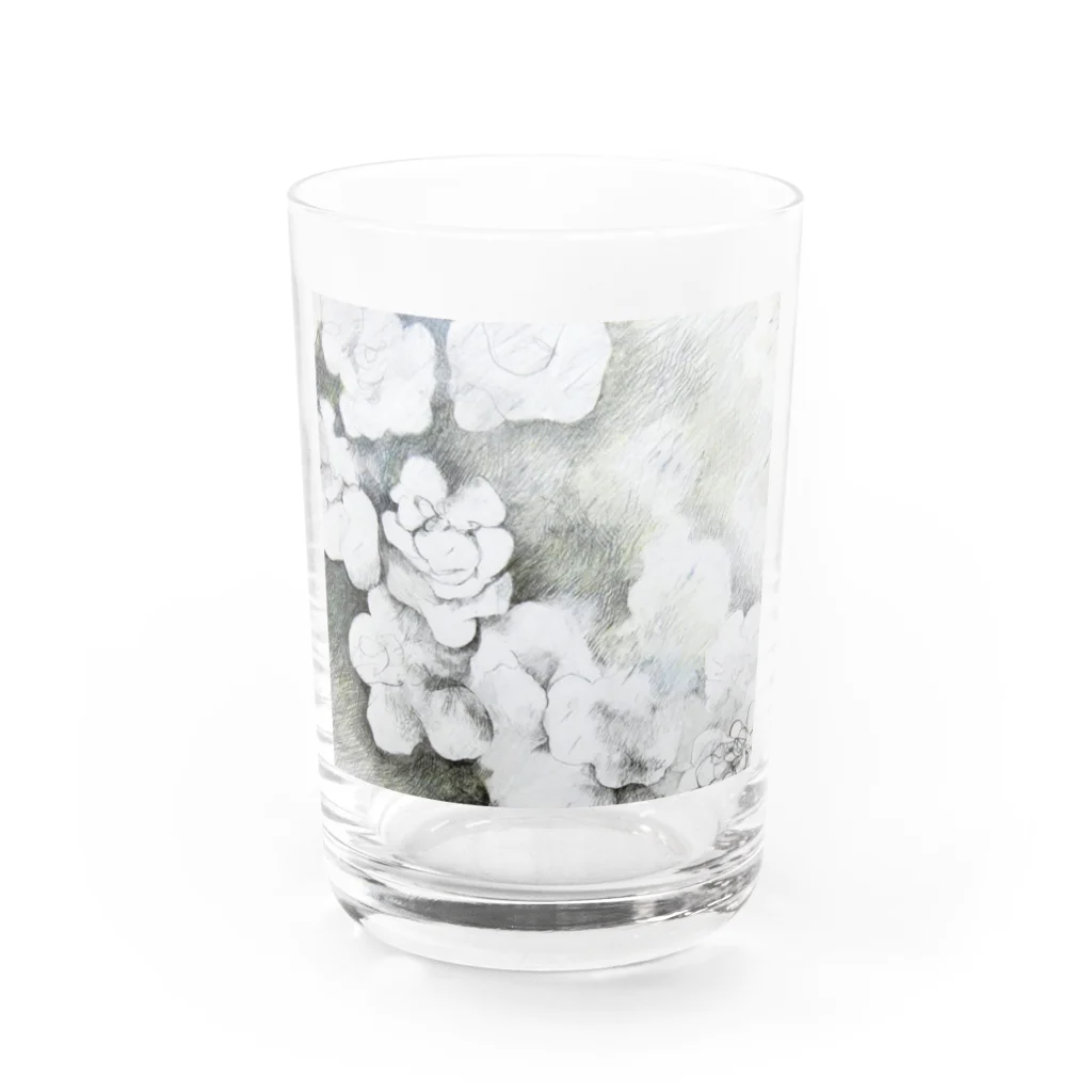 sakamichi_goodsの咲いてる（部分） Water Glass :front