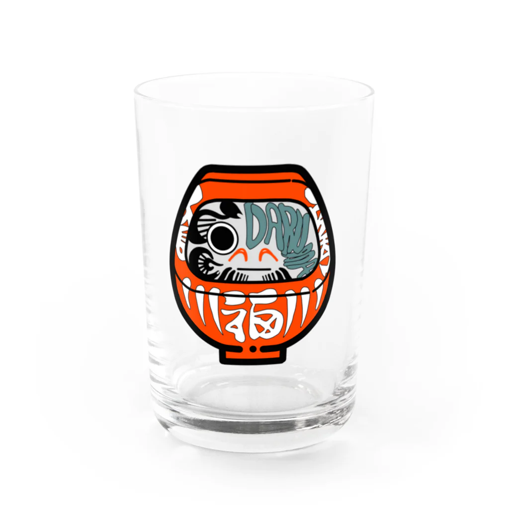 ワサビのDARUMA  Water Glass :front